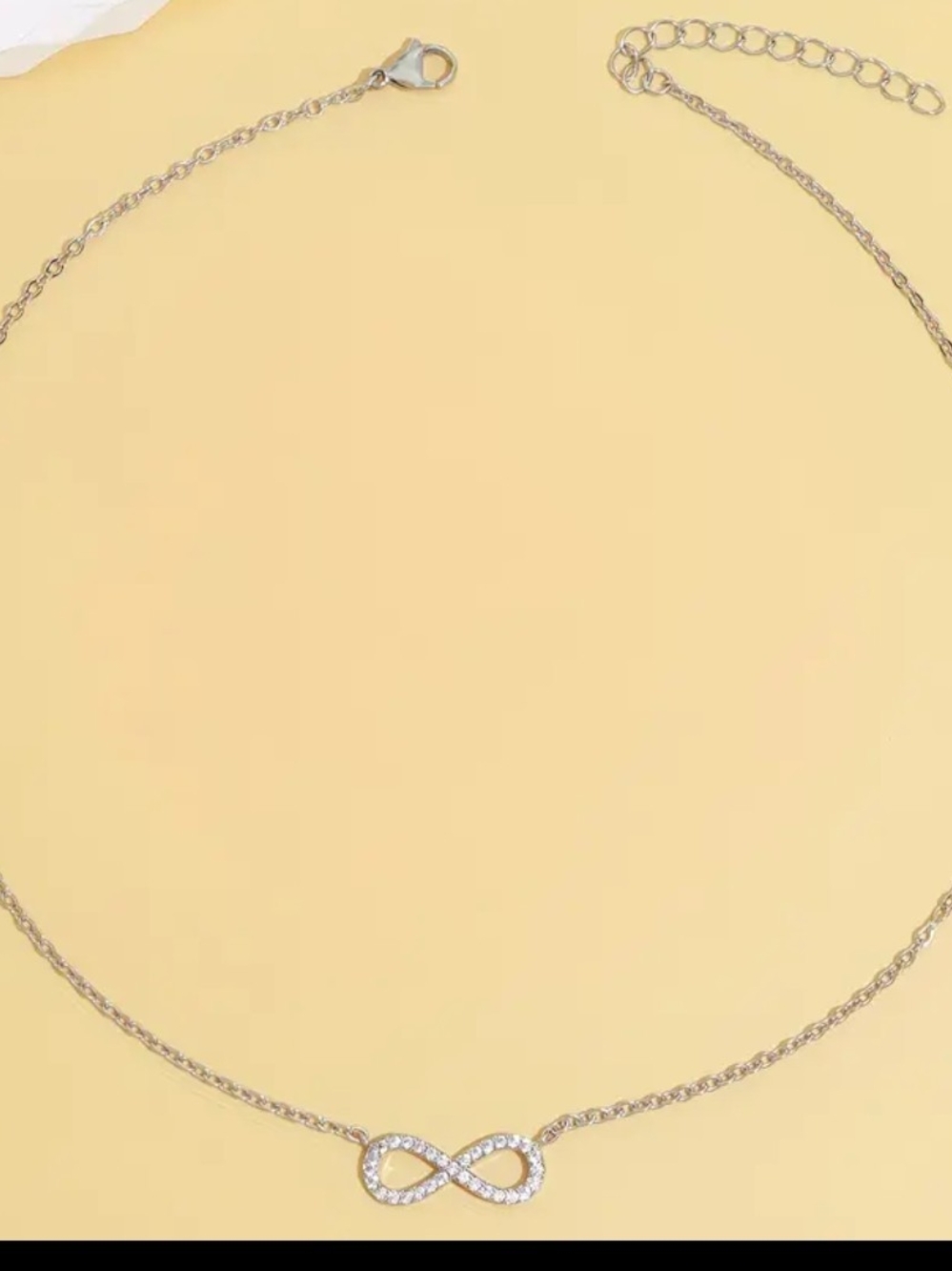 Crystal Infinity Pendant Necklace - Gold